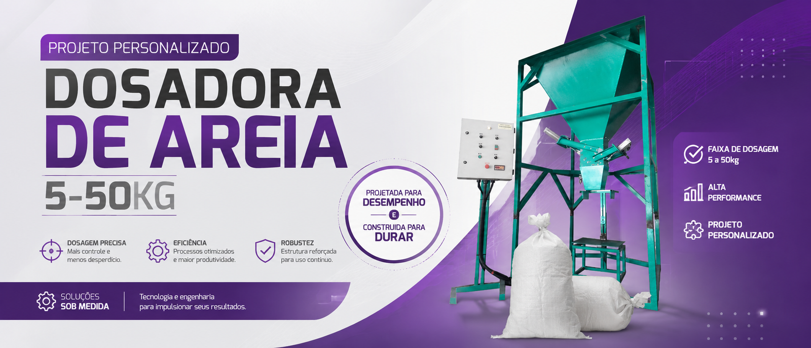 Projeto personalizado: Dosadora de Areia 5-50kg — Zennyt